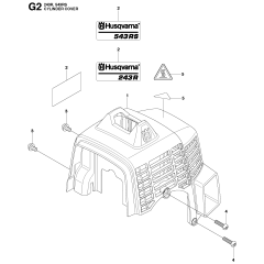 Cylinder Cover for Husqvarna 243R