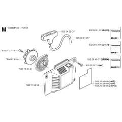 Starter Assembly for Husqvarna 245RX