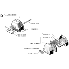 Muffler Assembly for Husqvarna 250RX