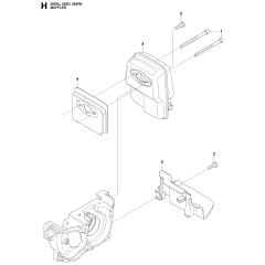 Muffler Assembly for Husqvarna 253R