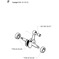 Crankshaft Assembly for Husqvarna 257