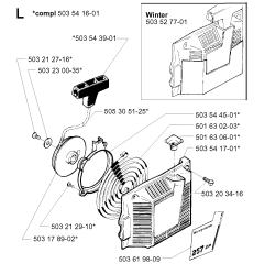 Starter Assembly for Husqvarna 257