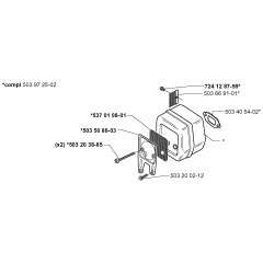 Muffler Assembly for Husqvarna 261
