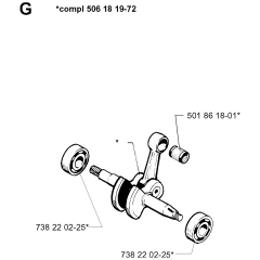Crankshaft Assembly for 262xp
