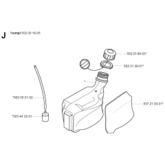 Fuel Tank Assembly Husqvarna 265RX