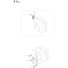 Muffler Assembly for Husqvarna 268