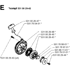 Starter Assembly for Husqvarna 26H