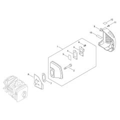 Muffler for Shindaiwa 280TCS