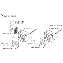 Muffler Assembly for Husqvarna