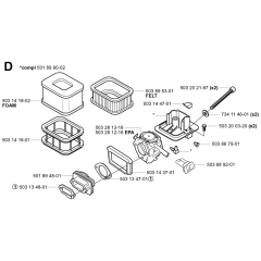 Carburetor & Air Filter for Husqvarna