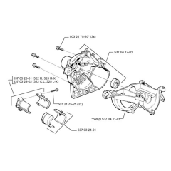 Crankcase for Husqvarna 322 L