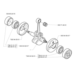 Crankshaft for Husqvarna 322 T