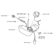 Fuel Tank for Husqvarna 322 T