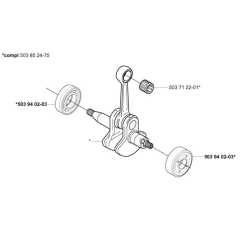 Crankshaft for Husqvarna 323 C