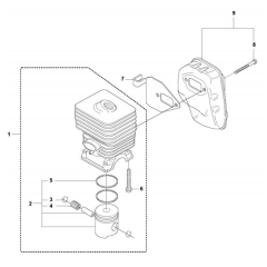 Cylinder, Piston & Muffler