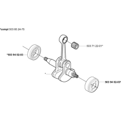 Crankshaft for Husqvarna 323 LD