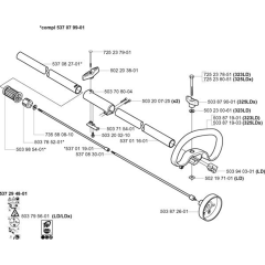 Shaft & Handle for Husqvarna 323 LD