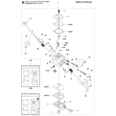 Carburetor for Husqvarna 323RII