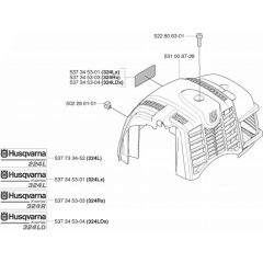 Cylinder Cover for Husqvarna 324 LX