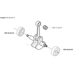 Crankshaft for Husqvarna 325 CX