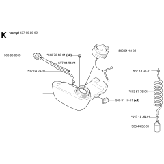 Fuel System for Husqvarna 325 HDA55