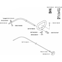 Shaft & Handle for Husqvarna 325 LXT