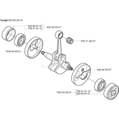 Crankshaft for Husqvarna 325 LXT