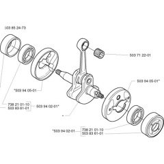 Crankshaft for Husqvarna 325 TX