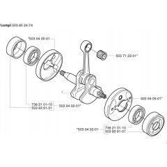 Crankshaft for Husqvarna 326 C