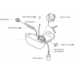 Fuel Tank for Husqvarna 326 C
