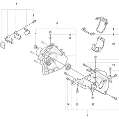 Crankcase for Husqvarna 326 ES