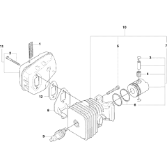 Cylinder, Piston & Muffler
