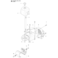 Cylinder Cover for Husqvarna 327 HE3