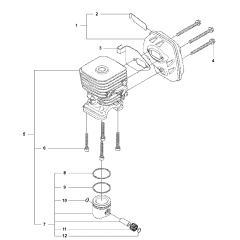Cylinder, Piston & Muffler Assembly