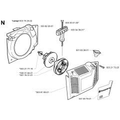 Starter Assembly for Husqvarna 333
