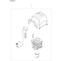 Cylinder Kit for Husqvarna 333R