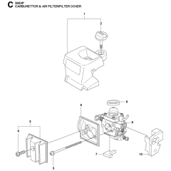 Carburetor & Air Filter for 339XP