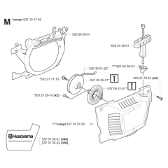 Starter Assembly for Husqvarna 350