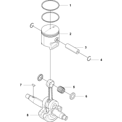 Crankshaft Assembly for Husqvarna 350BT