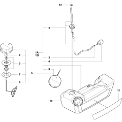 Fuel Tank Assembly for Husqvarna 350BT