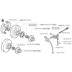 Clutch & Oil Pump for Husqvarna 351