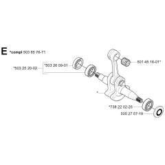 Crankshaft for Husqvarna 351