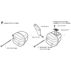 Muffler Assembly for Husqvarna 351