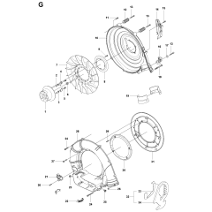 Fan Assembly for Husqvarna 356BF