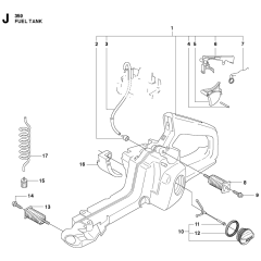 Fuel Tank Assembly Husqvarna 359