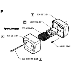 Muffler Assembly for Husqvarna 36