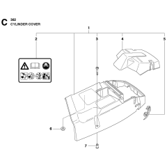 Cylinder Cover for Husqvarna 362