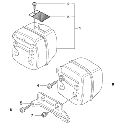 Muffler Assembly for Husqvarna 362