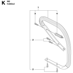 Handle Assembly for Husqvarna 362