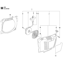 Starter Assembly for Husqvarna 362